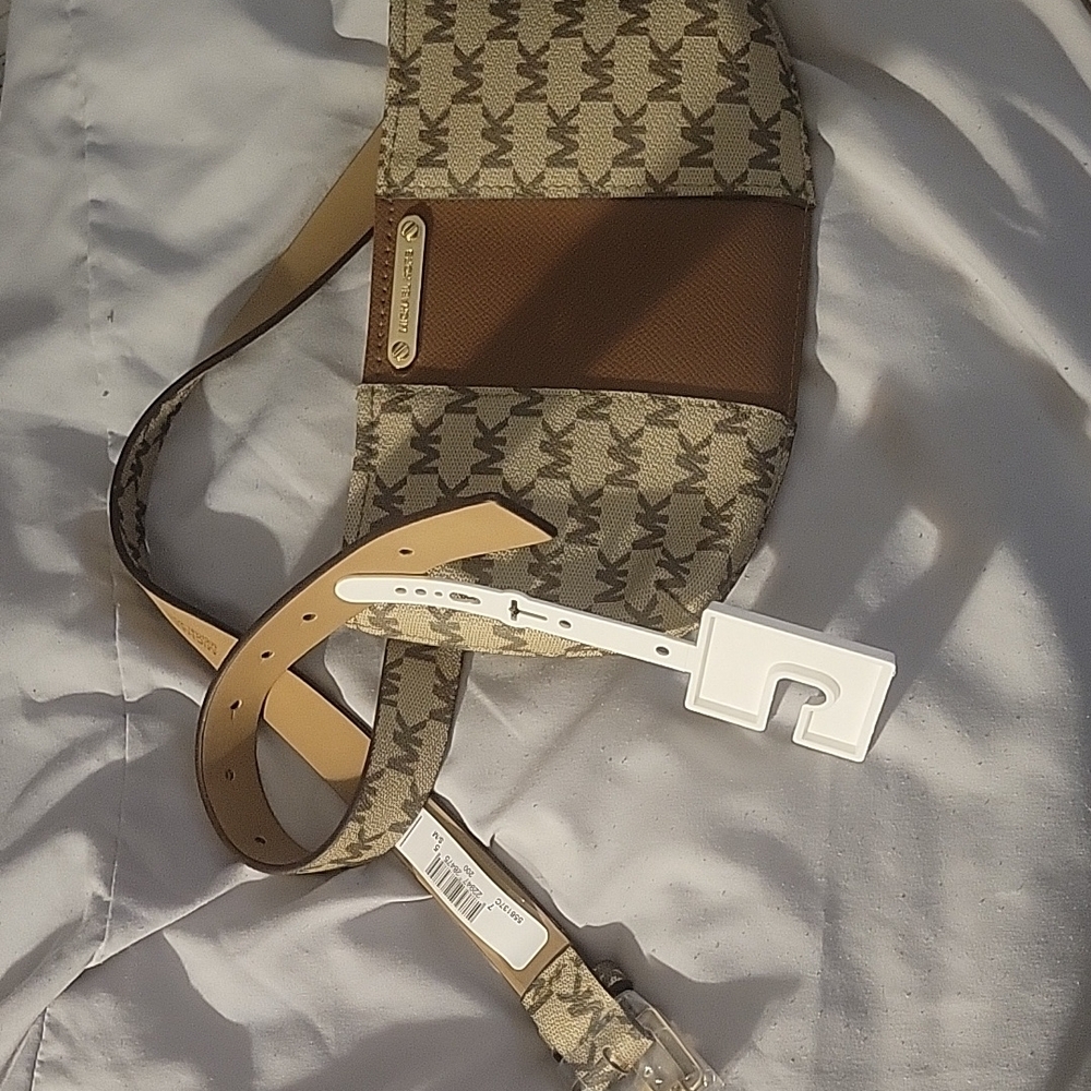 Michael Kors Beige Monogram Belt Bag